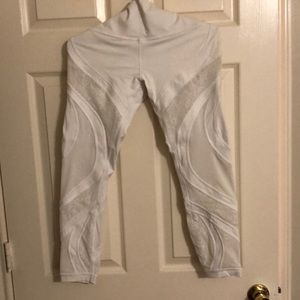 Almost new, lightly worn Lululemon white tights